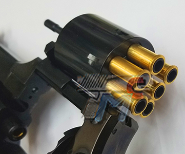 Marushin Mateba 6mm X-Cartridge Gas Revolver 4inch (Matt Black & Wood Grip) (Black) - Click Image to Close